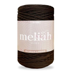 Fio unique classique 3mm Meliah cor café com 500g/300m