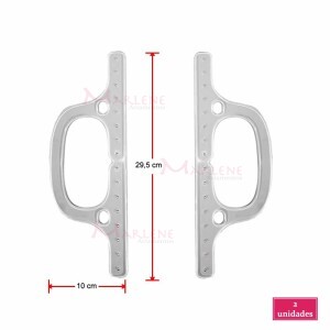 Alça plástica B1 cristal 1 par