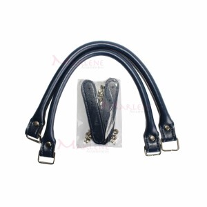 Alça de bolsa de mão azul marinho 1 par