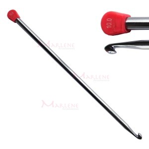  Agulha de crochê tunisiana nº10 35cm