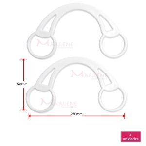 Alça plástica B5 branca 1 par