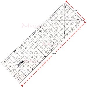 Régua 15 x 50cm  para patchwork.