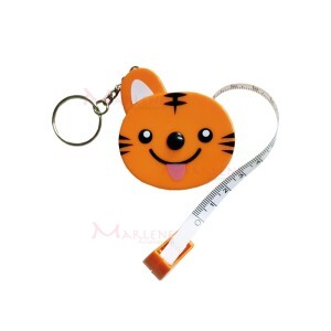 Fita métrica tigre retrátil com chaveiro