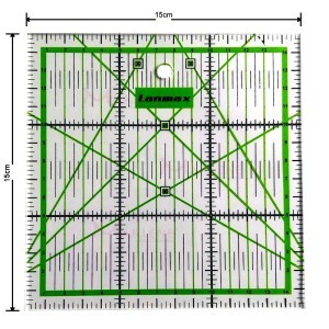 Régua 15 x 15cm  para patchwork.