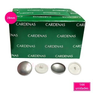 Botão para forrar (Bombê) 28mm Cardenas caixa com 144 unidades