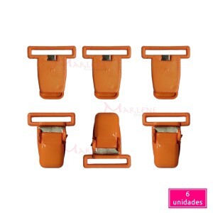 Prendedor jacaré suspensório 25mm 6 unidades cores