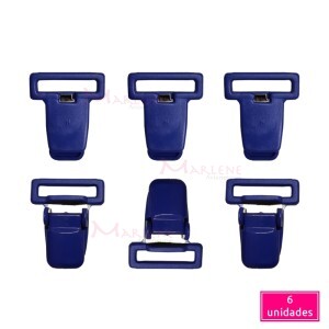 Prendedor jacaré suspensório 25mm 6 unidades cores