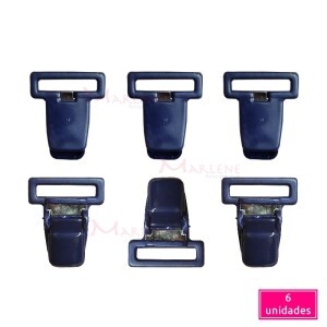 Prendedor jacaré suspensório 25mm 6 unidades cores