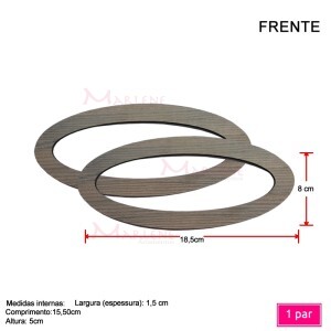 Alça mdf oval 