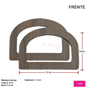 Alça mdf meia argola 