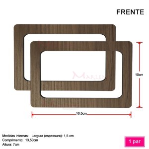 Alça mdf retangular 
