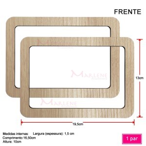Alça mdf retangular 