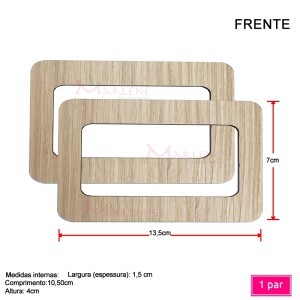 Alça mdf retangular 