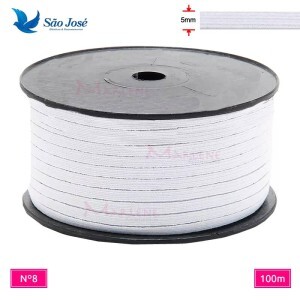 Elástico São José pigeon nº8 5mm 100m branco