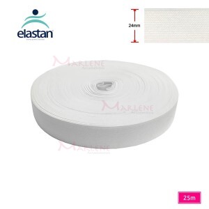 Elástico Lola 24mm branco com 25m Elastan