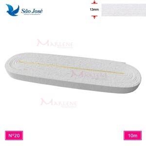 Elástico São José pigeon nº20 13mm 10m branco