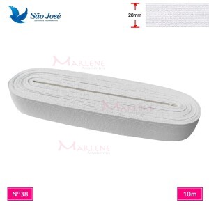 Elástico São José pigeon nº38 28mm 10m branco