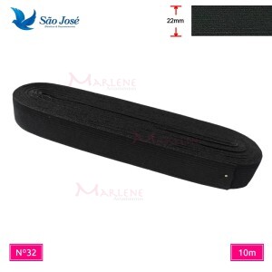 Elástico São José pigeon nº32 22mm 10m preto