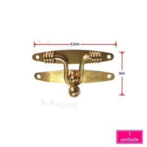 Fecho para caixa latonado FA803 unidade