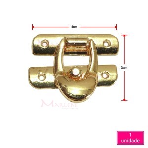 Fecho para caixa ouro FA826 com 1 unidade