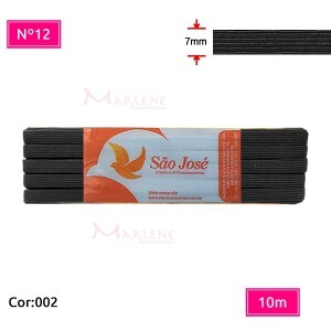 Elástico São José nº12 7mm com 10m colorido