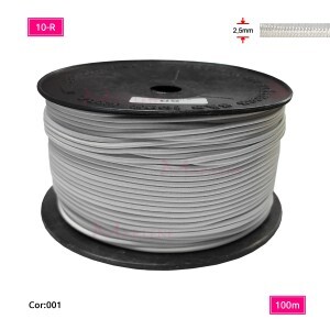 Elástico roliço 2,5mm colombe São José  branco com 100m  15R