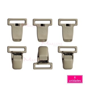 Prendedor jacaré suspensório 25mm 6 unidades cores