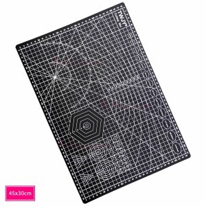 Base de corte 45x30cm preta TWJY dupla face A3