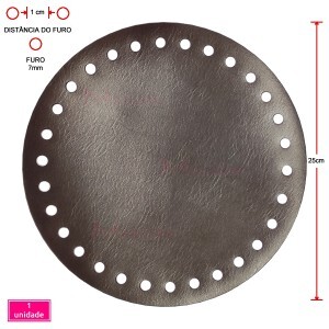 Fundo de bolsa marrom 25m redondo sintético