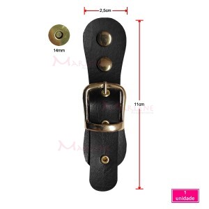 Fecho para bolsa com botão de ímã 14mm e fivela ouro