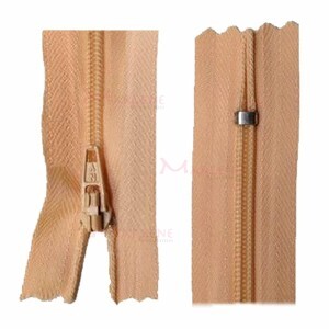 Zíper de nylon fino 30cm unidade