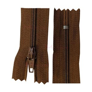 Zíper de nylon fino 30cm unidade