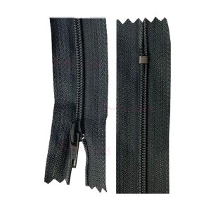 Zíper de nylon fino 30cm unidade