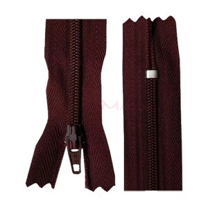 Zíper de nylon fino 40cm unidade