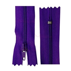 Zíper de nylon fino 40cm unidade