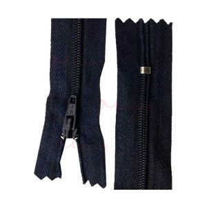 Zíper de nylon fino 40cm unidade