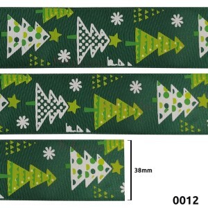 Fita de gorgurão 38mm noite feliz  verde 0012 por metro