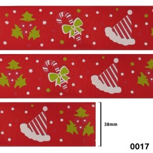 Fita de gorgurão 25mm gorro vermelha 0017 por metro