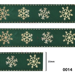 Fita de gorgurão 25mm neve verde 0014 por metro