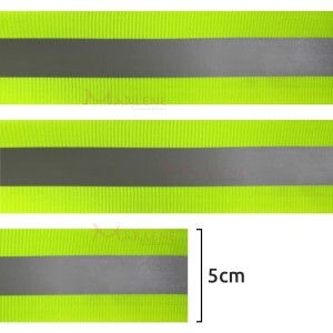 Fita refletiva 5cm verde fluorescente por metro