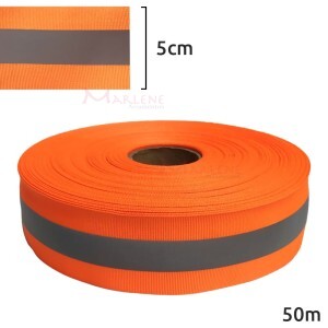 Fita refletiva 5cm fluorescente com 50m cores