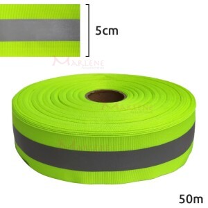 Fita refletiva 5cm fluorescente com 50m cores