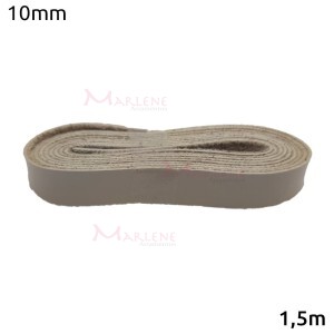 Tira de couro sintético 10mm bege com 1,5m