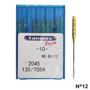 Agulha ponta bola nº12 2045 especial para máquina doméstica