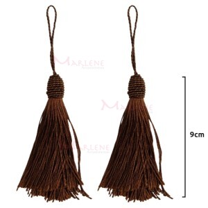 Pingente de seda 9cm com 2 unidades