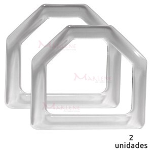 Alça para bolsa meia argola cristal 7652 com 1 par