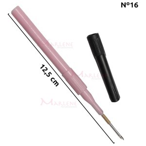 Agulha ponto russo n°16 cabo plástico rosa