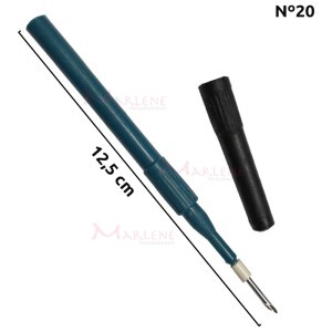 Agulha ponto russo n°20 cabo plástico azul