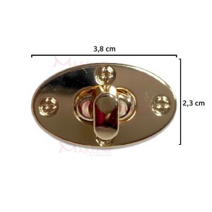 Fecho para bolsa ouro com encaixe giratório XK-1257