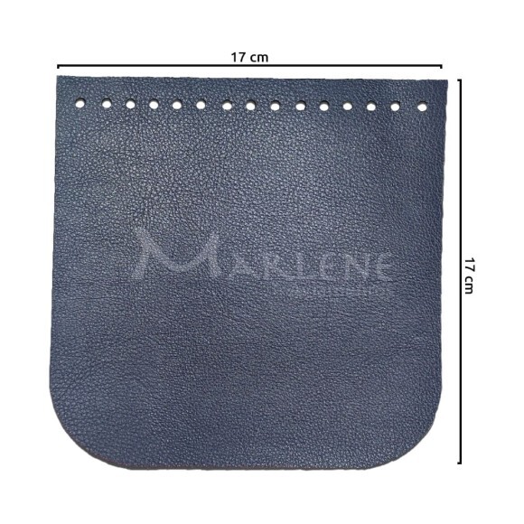 mpa para bolsa de tricô ou crochê em corino azul marinho 17x17cm